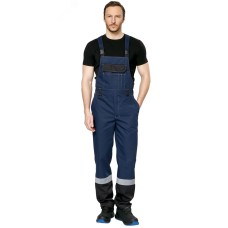 Полукомбинезон мужской рабочий летний для ИТР Виват NEW сине-черный, р. 96-100/170-176