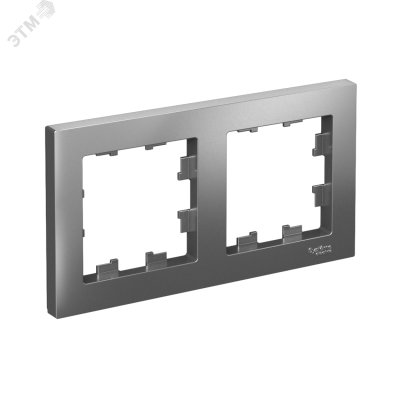 Рамка двухпостовая ATLASDESIGN универсальная сталь