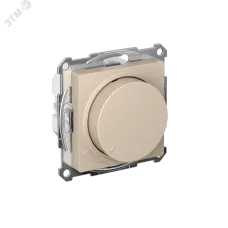 ATLASDESIGN СВЕТОРЕГУЛЯТОР (диммер) повор-нажим,  LED, RC, 400Вт, мех., ПЕСОЧНЫЙ