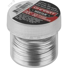 Припой ОНЛАЙТ OEM-Pos03-50K-0.8-B16 (банка, 0.8мм, 16г)