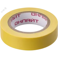 Изолента ОНЛАЙТ 61 879 OIT-B15-10/Y ПВХ желтая (Китай)