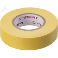Изолента ОНЛАЙТ 61 882 OIT-B19-20/Y ПВХ желтая (Китай)