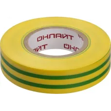 Изолента ОНЛАЙТ 90 601 OIT-B19-20-YG ПВХ желто-зеленая (Китай)
