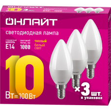 Лампа ОНЛАЙТ 90 819 OLL-01-01 (C37-10-230-2.7K-E14-FR-PACK3)