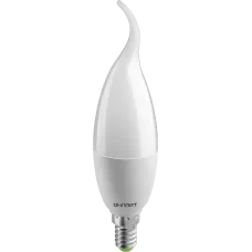 Лампа светодиодная LED 10вт Е14 теплый матовая свеча на ветру