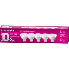 Лампа ОНЛАЙТ 90 616 ОLL-MR16-10-230-4K-GU5.3-PACK5