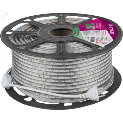 Лента светодиодная 4.8Вт/м 220В зеленый IP67 60LED/м OLS-2835 50м