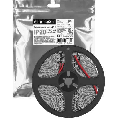СД Лента ОНЛАЙТ 90 656 OLS-2835WW60-4.8-IP20-24V