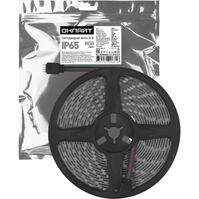 СД Лента ОНЛАЙТ 90 681 OLS-5050RGB60-14.4-IP65-24V