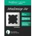 ATLASDESIGN AIR 1-постовая РАМКА, БЕЛЫЙ/дымчатый черный