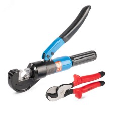 Набор инструментов ПГР-70 + НКи серия МАСТЕР для опрессовки неизолированных кабельных наконечников 4-70 мм и резки кабеля  до 16 мм