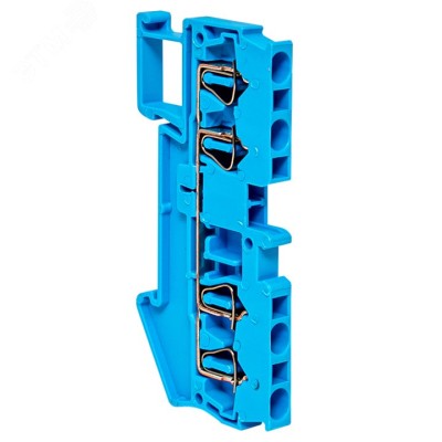 Клемма пружинная ST 2.5 мм2 4 вывода синяя EKF