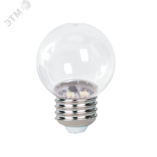 Лампа светодиодная шар прозрачный PLED- ECO- G45 3w E27 2700K CLEAR Jazzway