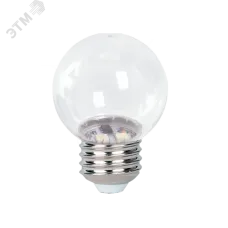 Лампа светодиодная шар прозрачный PLED- ECO- G45 3w E27 2700K CLEAR
