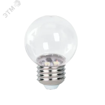 Лампа светодиодная шар прозрачный PLED- ECO- G45 3w E27 2700K CLEAR