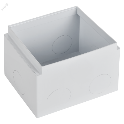 PRIMER Коробка напольная металлическая для лючка на 8 модулей высота 108мм IEK