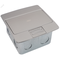 PRIMER Лючок с откидной крышкой неукомплектованный на 3 модуля IP42 нержавеющая сталь IEK