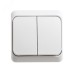 ЭТЮД О/У 2-клавишный ВЫКЛЮЧАТЕЛЬ с подсветкой 10 АХ. БЕЛЫЙ. Россия
