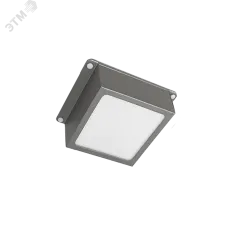 Светильник светодиодный ДВО 089/G OPAL 9W 4000K GREY IP40 780 Лм Грильято 100х100 мм Домино