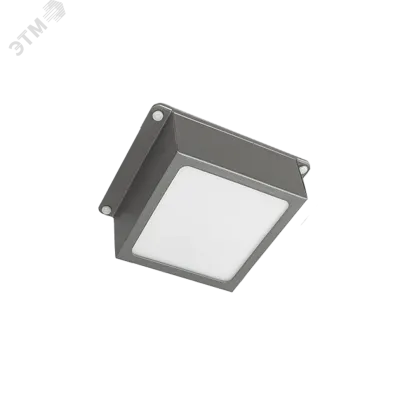 Светильник светодиодный ДВО 089/G OPAL 9W 4000K GREY IP40 780 Лм Грильято 100х100 мм Домино