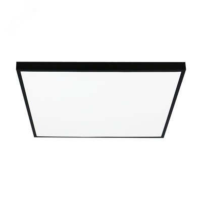 Светильник светодиодный ДВО-40w 588*588*25 4000K опаловый Грильято IP40 3800Лм черный JazzWay