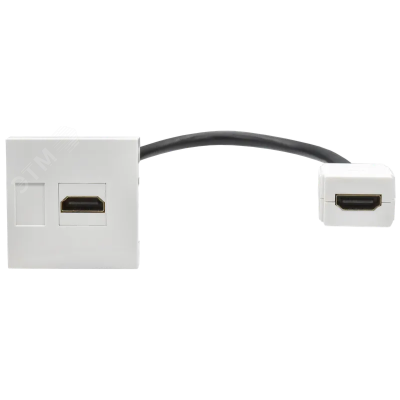 PRIMER РКМ-20-10-П Розетка мультимедийная HDMI M/M (2 модуля) белая IEK
