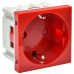 Розетка з/к б/ш б/з красная