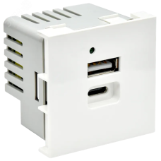 PRIMER РКЮ-25-40-П Розетка USB A+C 5В 4,2А (2 модуля) белая IEK