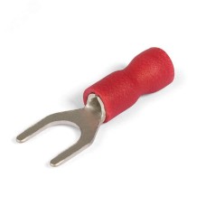 Наконечники вилочные изолированные с ПВХ манжетой (НВИ) 1,5–5 красные (100 шт/уп)
