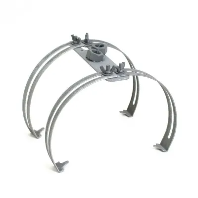 Держатель молниеприёмника на круглый конёк двойной TDZ