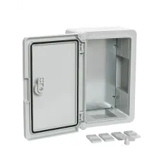 Корпус пластиковый с монтажной панелью ЩМП IP65 серая дверь 300х200х130