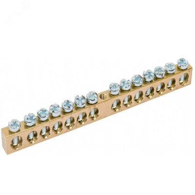 Шина N нулевая 6х9мм 14/1 (14 групп/крепеж по центру) (10 шт/уп)