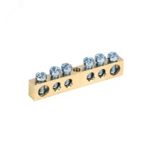 Шина N нулевая 8х12мм 6/1 (6 групп/крепеж по центру) (10 шт/уп)