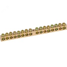 Шина N нулевая 8х12мм 16/1 (16 групп/крепеж по центру) (10 шт/уп)