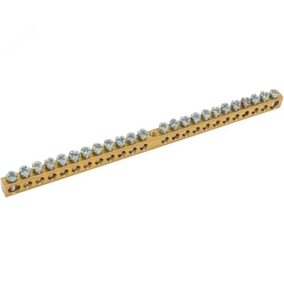 Шина N нулевая 8х12мм 24/1 (24 группы/крепеж по центру) (10 шт/уп)