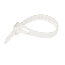 Многоразовая хомут-стяжка 300 х 7,5 мм (прозрачная) (50 шт/уп)