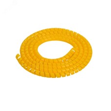 Защитная пластиковая спираль 12 мм (2 м/уп) желтая