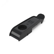 Держатель плоского кабеля односторонний для прямого монтажа на 2 места в гофроящике черный (1200 шт/кор)