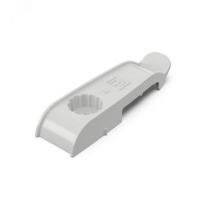 Держатель плоского кабеля односторонний для прямого монтажа на 2 места в гофроящике серый (1200 шт/кор)