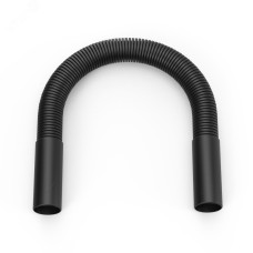 Поворот гибкий гофрированный универсальный чёрный d20 мм