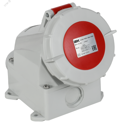 Розетка стационарная ССИ-1152 16А-6ч 380В 3P+PE+N IP67 IEK