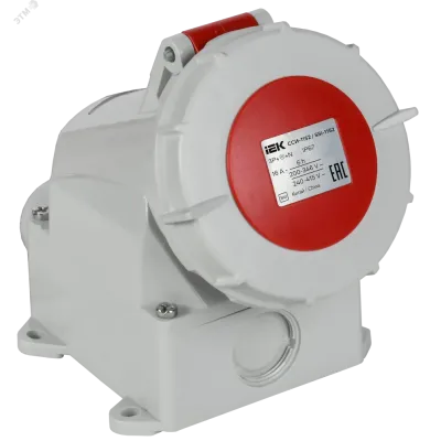 Розетка стационарная ССИ-1152 16А 6ч 380В 3P+PE+N IP67 IEK