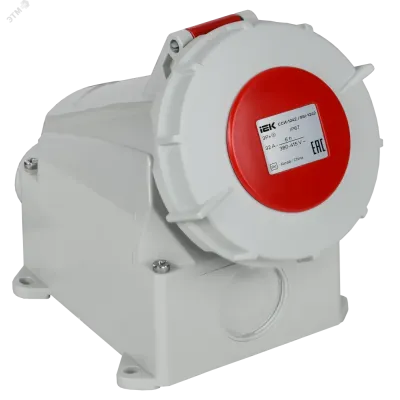 Розетка стационарная ССИ-1242 32А 6ч 380В 3P+PE IP67 IEK
