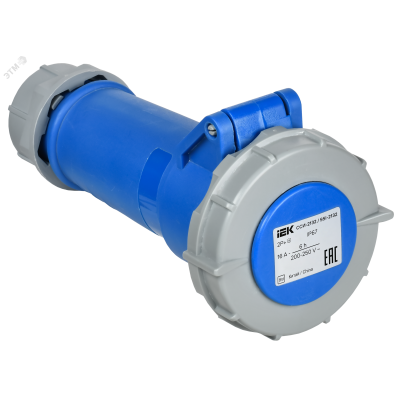 Розетка переносная ССИ-2132 16А-6ч 220В 2P+PE IP67 IEK