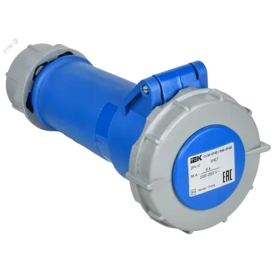 Розетка переносная ССИ-2132 16А 6ч 220В 2P+PE IP67 IEK