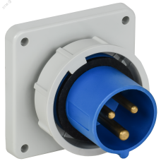 Вилка встраиваемая ССИ-3132 16А-6ч 220В 2P+PE IP67 IEK