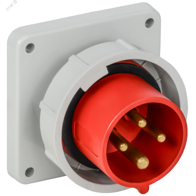 Вилка встраиваемая ССИ-3142 16А-6ч 380В 3P+PE IP67 IEK