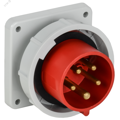 Вилка встраиваемая ССИ-3152 16А-6ч 380В 3P+PE+N IP67 IEK