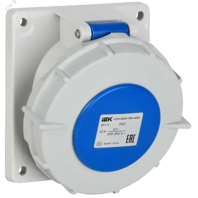 Розетка встраиваемая ССИ-4232 32А 6ч 220В 2P+PE IP67 IEK