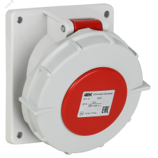 Розетка встраиваемая ССИ-4242 32А-6ч/380В 3P+PE IP67 IEK